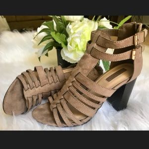 Forever 21 - Faux Suede Caged Sandals